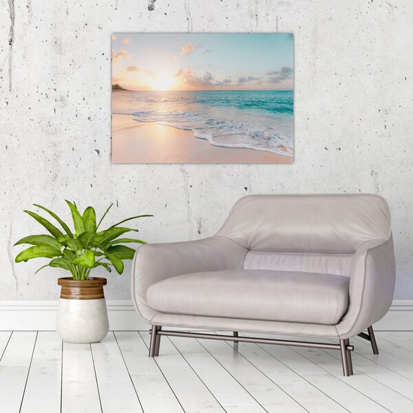 Tablou - Plaja de vis (70x50 cm)