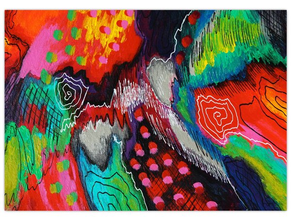 Tablou abstract - culori (70x50 cm)