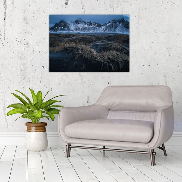 Tablou cu priveliște spre vărfurile Islanda (70x50 cm)