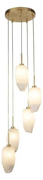 Searchlight 23146-5SB - Candelabru suspendat ROCKY 5xG9/33W/230V
