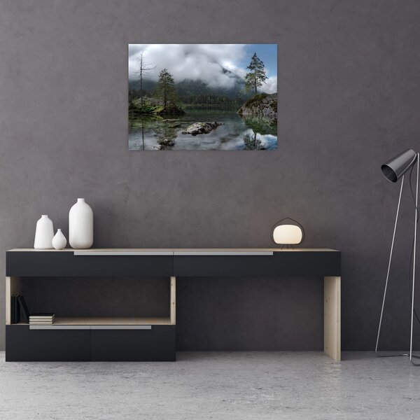 Tablou cu pomi în lac (70x50 cm)