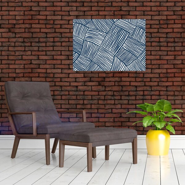 Tablou pe sticlă - linie 3D (70x50 cm)