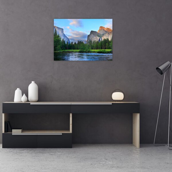 Tablou cu peisaj montan sălbatic (70x50 cm)