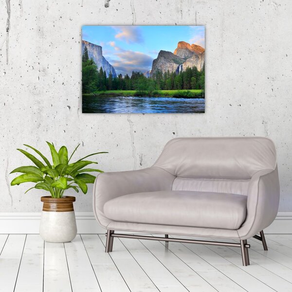 Tablou cu peisaj montan sălbatic (70x50 cm)