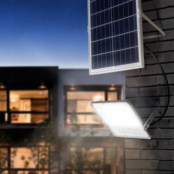 Proiector solar LED reglabil LED/150W/3,2V 5000K 15000 mAh IP65 negru + telecomandă