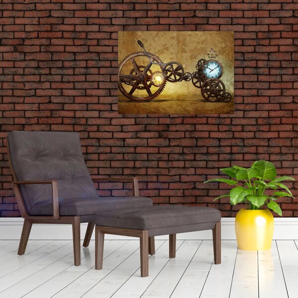 Tablou cu aparatele istorice ale ceasurilor (70x50 cm)