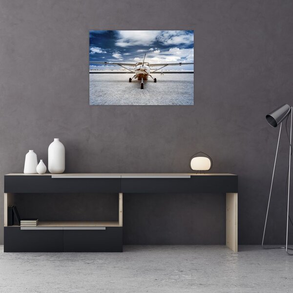 Tablou cu aeroplan cu motor (70x50 cm)