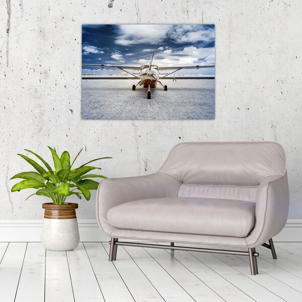 Tablou cu aeroplan cu motor (70x50 cm)