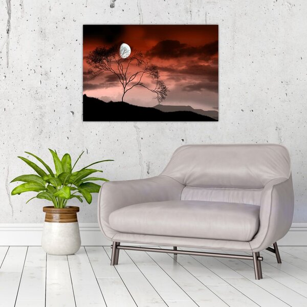 Tablou - Luna luminează noaptea (70x50 cm)