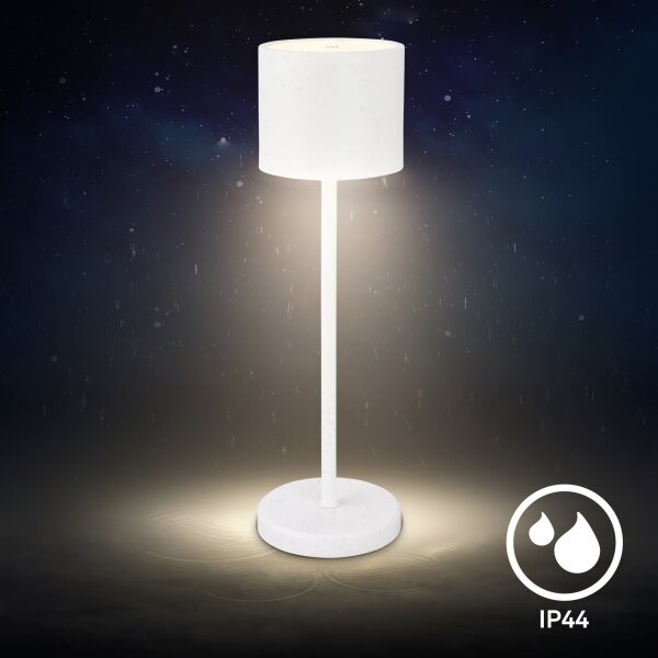 Briloner 7521016 - Lampă de birou LED SIGO cu dimmer, 2,5 W / 5 V, IP44, 2600 mAh, albă