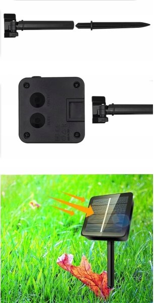 Ghirlandă solară decorativă cu 30 LED, 8 funcții, 500 mAh, 6,5 m, IP67, alb cald