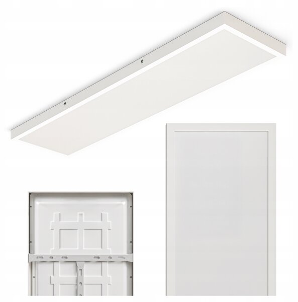 Panou LED aplicat 60 W, 230 V, 30 x 120 cm, alb