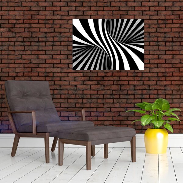 Tablou abstract cu dungi de zebră (70x50 cm)