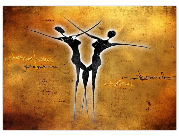 Tablou perechii dansând pictate (70x50 cm)