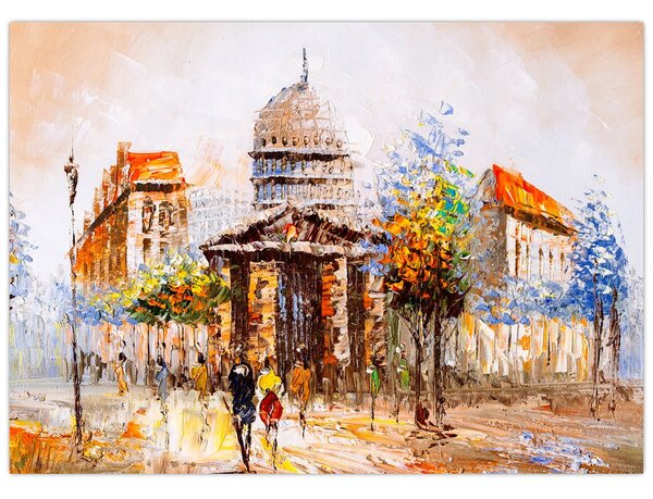 Tablou - Monument de oraș pictat (70x50 cm)