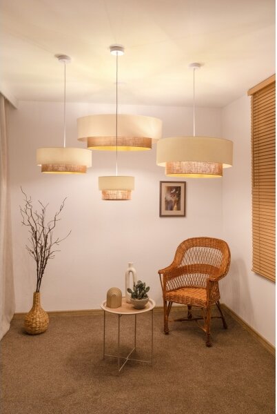 Brilagi - Lustră LED aplicată BOHO STYLE 3xE27/45W/230V diam. 80 cm