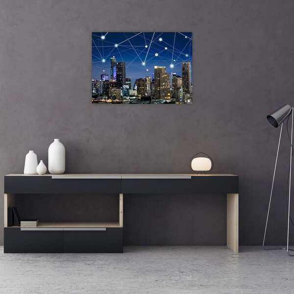 Tablou - Municipiul nocturn (70x50 cm)