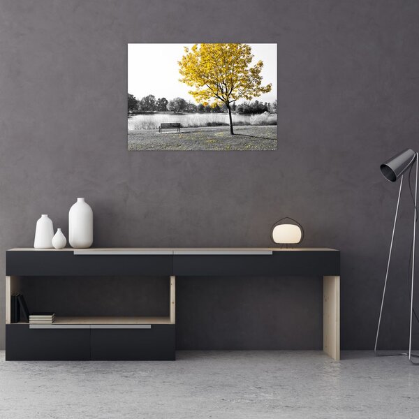 Tablou - relaxare în parc (70x50 cm)