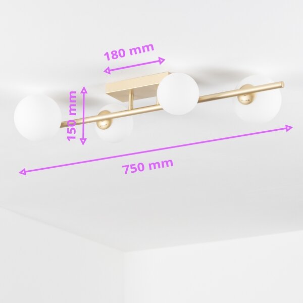 Lustră LED aplicată Brilagi MILLA 4xG9/3W/230V auriu/alb