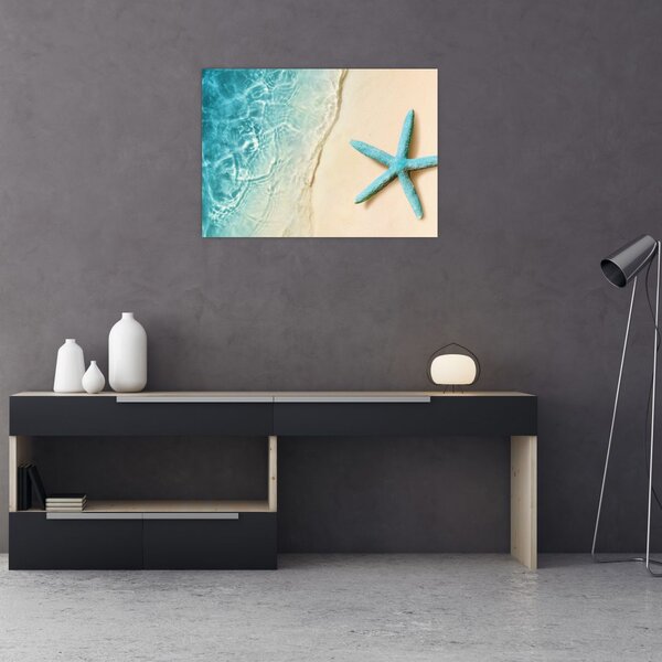 Tablou - Stea de mare pe plajă (70x50 cm)