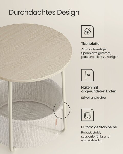 Masuta de cafea Vasagle Alb 45x45x51 cm