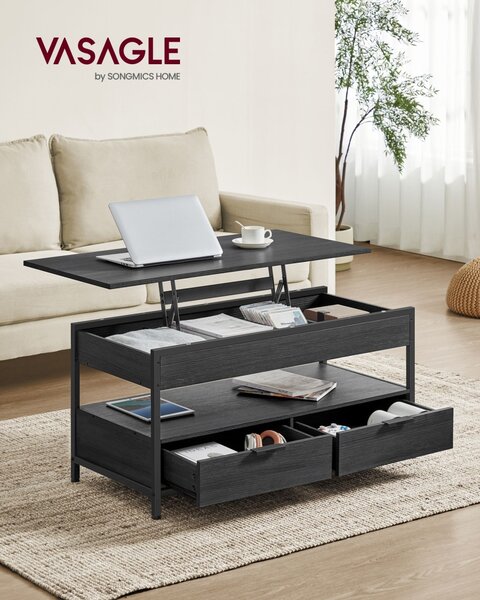 Masuta de cafea extensibila Vasagle Gri 100x50x48 cm