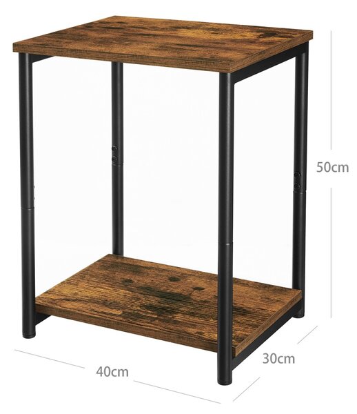 Set 2 masute laterale Vasagle Negru 38.5x30x50 cm