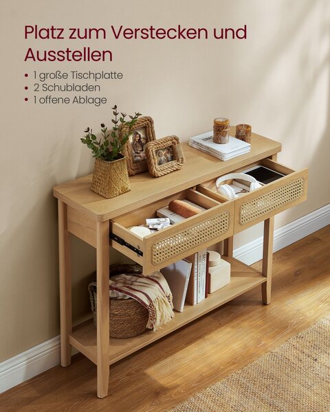Consola Vasagle Bej 100x30x80 cm