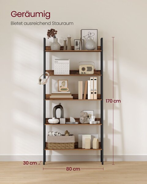 Biblioteca Vasagle Maro 80x30x170 cm