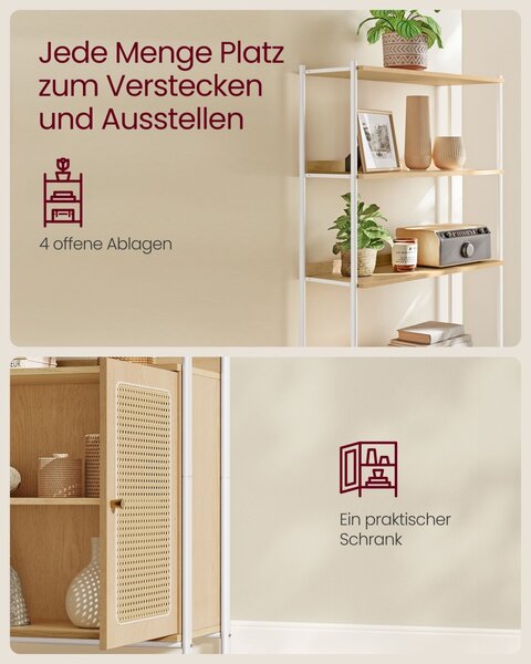 Biblioteca Vasagle Bej 30x76.4x174.7 cm