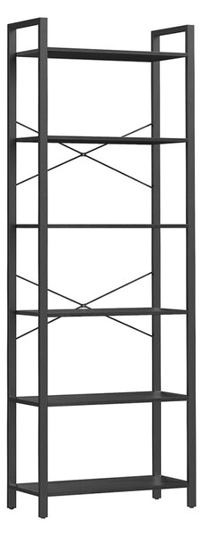 Biblioteca Vasagle Negru 66x30x186 cm