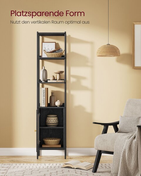 Biblioteca Vasagle Negru 40x30x174.7 cm