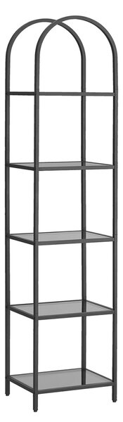Biblioteca Vasagle Negru 40x30x183 cm