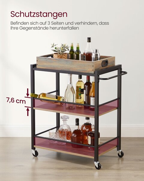 Carucior servire Vasagle Maro 72x40x86 cm