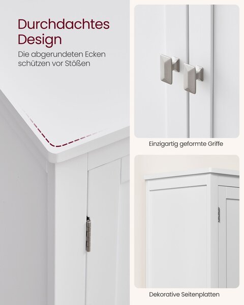Dulap baie Vasagle Alb 60x30x110 cm