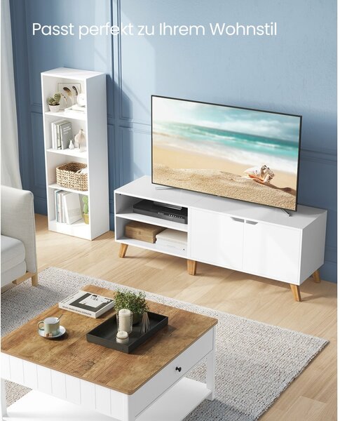 Comoda TV Vasagle Alb 140x40x45 cm