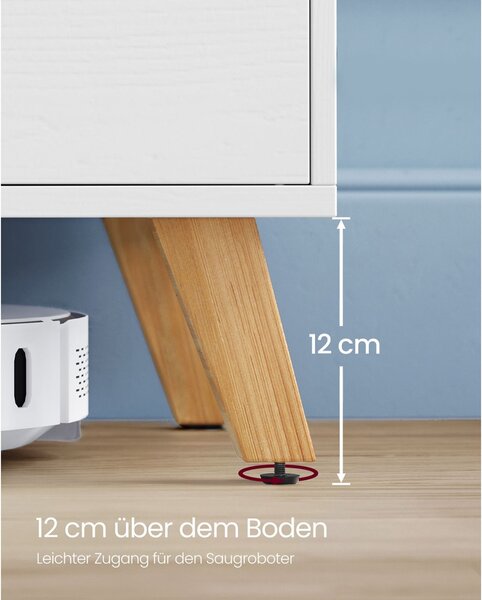 Comoda TV Vasagle Alb 140x40x45 cm