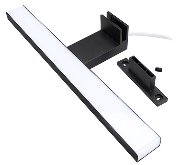 Mereo, Iluminat LED pentru baie Mereo deasupra oglinzii, negru, 40 cm, 7 W, 455 lm, 4000 K, IP44, 230 V, MER-CN700B40