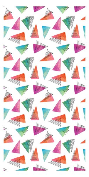 Tapet - Triunghiuri colorate în tonuri reci
