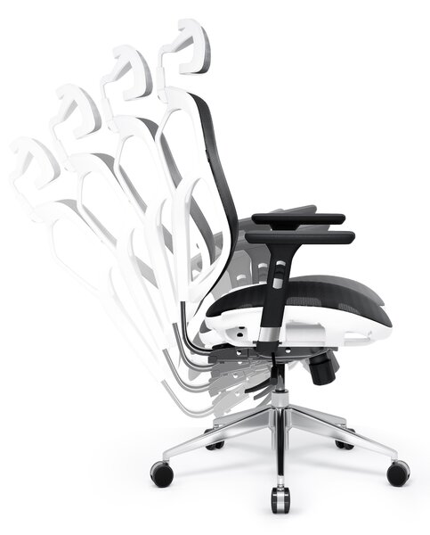 Scaun ergonomic DIABLO V-BASIC: Alb-negru Diablochairs