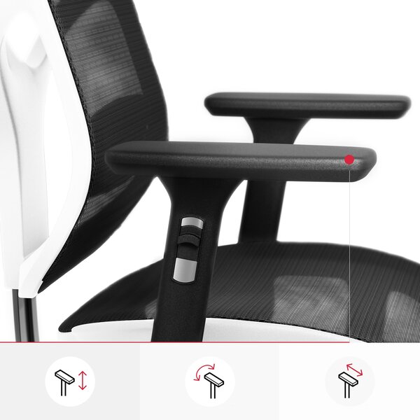 Scaun ergonomic DIABLO V-BASIC: Alb-negru Diablochairs