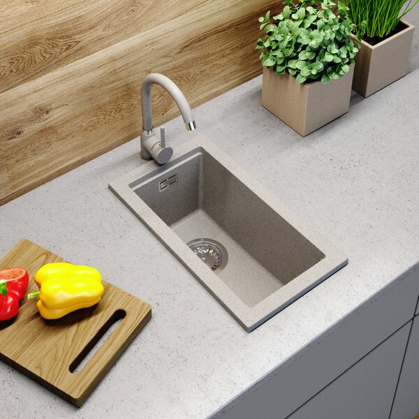 Gamma Decor 2850, chiuvetă granit cu 1 compartiment 280x500x207 mm, bej, GMA-ZLE000159