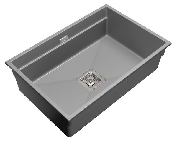 Gamma Decor 7050, chiuvetă granit cu 1 compartiment 700x470x220 mm, gri, GMA-ZLE000103