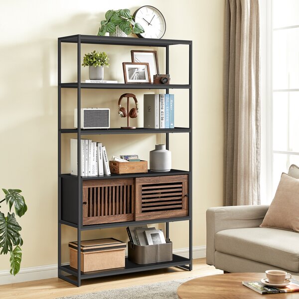 Biblioteca Vasagle Gri 100x35x180 cm