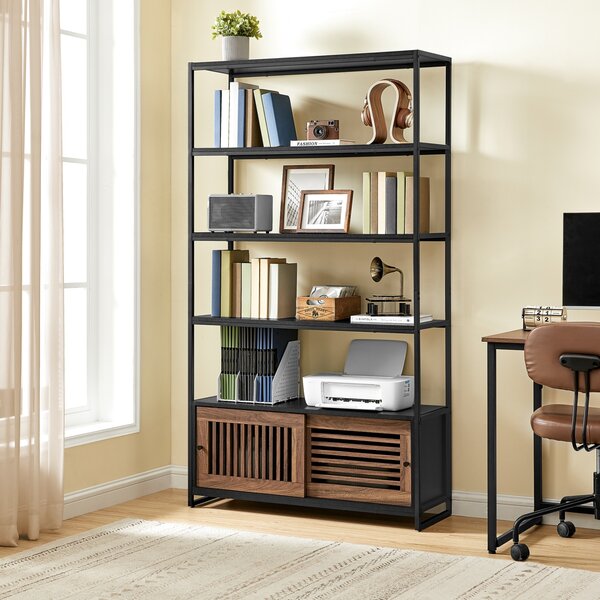Biblioteca Vasagle Gri 100x35x180 cm