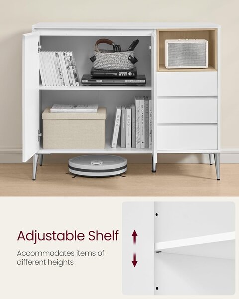 Consola Vasagle Alb 40x103.5x85 cm