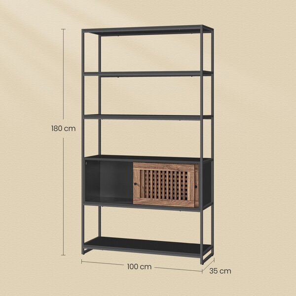 Biblioteca Vasagle Gri 100x35x180 cm