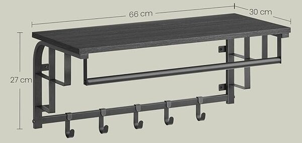 Cuier Vasagle Gri 66x30x27 cm