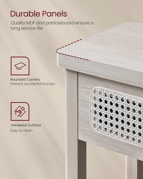 Consola Vasagle Bej 100x30x80 cm