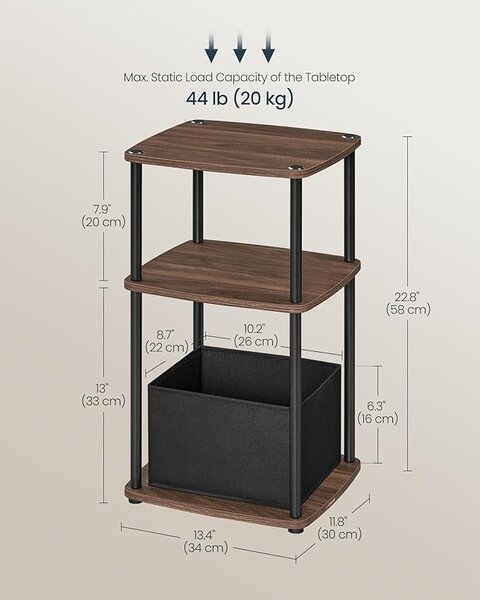 Masuta laterala Songmics Nuc 34x30x58 cm